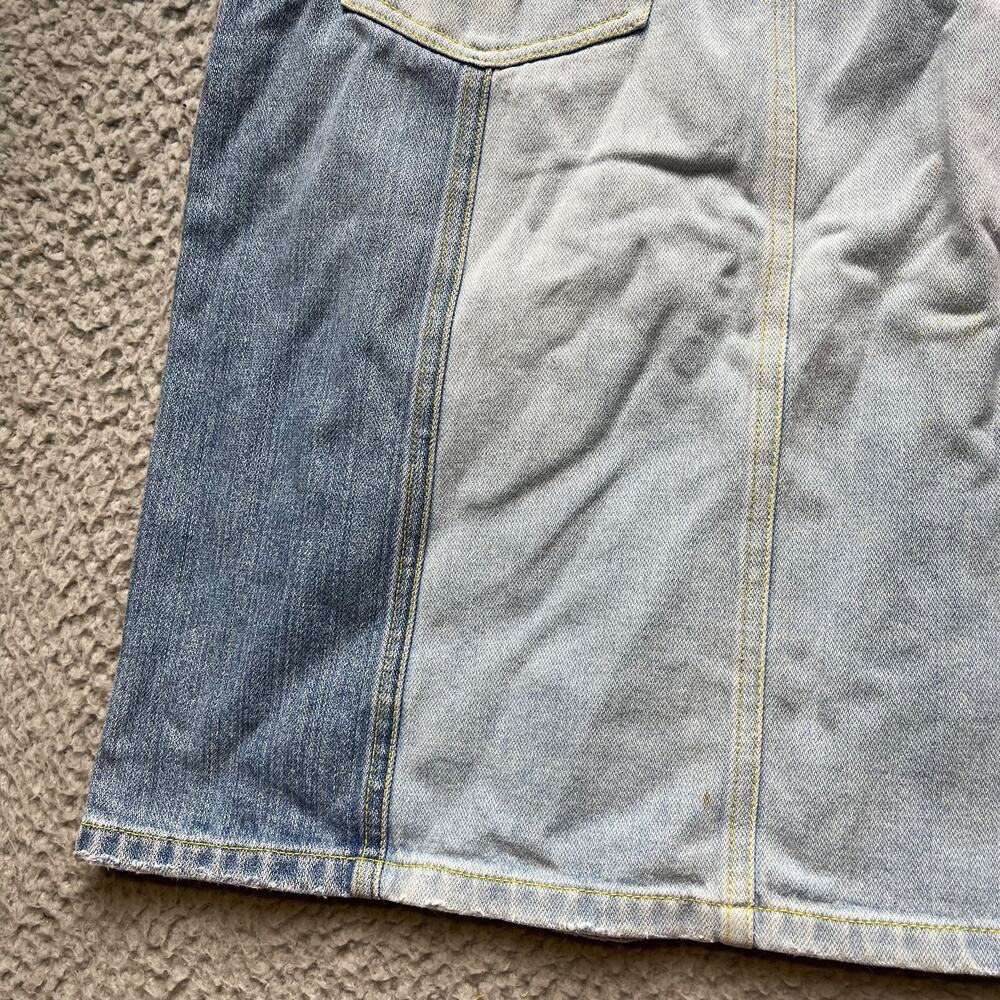 Armani Exchange Denim Skirt Womens Size 0 Blue Colorblock A Line - Picture 10 of 15